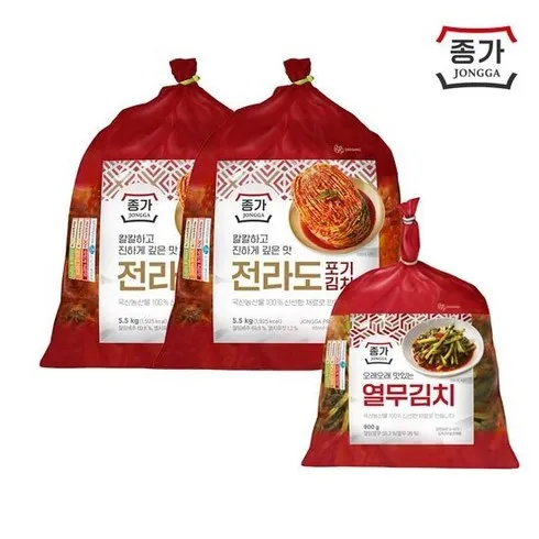 종가 종가집 중부식 포기김치 11kg 열무김치 900g 구체적인 예시로 배우기