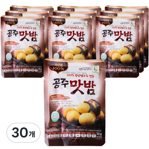 농가애 국산밤으로 만든 공주맛밤 50g 30봉 쉽고 빠른 해결책